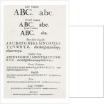 Specimen typefaces by English School
