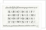 Specimen typefaces by Anonymous