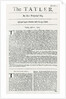 First issue of 'The Tatler, 1709 by English School