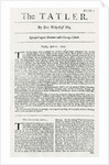 First issue of 'The Tatler, 1709 by English School