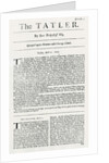 First issue of 'The Tatler, 1709 by English School