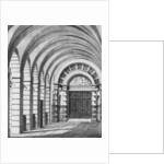 The Piazza Entrance to Covent Garden Theatre in the year 1808 by Thomas Hosmer Shepherd