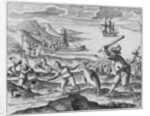 Penguin hunting, 1598 by Dutch School