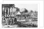 Dutch traders entertain local Polynesians, 1624 by Dutch School