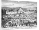 The stables and gates of Versailles seen from the Palace, 1683 by French School