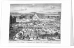 The stables and gates of Versailles seen from the Palace, 1683 by French School