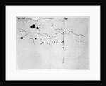 Sketch of the coast of Espanola, drawn by Columbus on the first voyage by Christopher (attr.to) Columbus