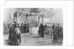 The Prince of Wales laying the foundation-stone of Tower Bridge on Monday, 1886 by English School