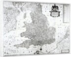 A New Map of the Kingdom of England and the Principalitie of Wales, 1669 by William Berry