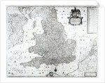 A New Map of the Kingdom of England and the Principalitie of Wales, 1669 by William Berry