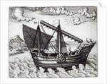 A Chinese Junk by Johannes Baptista van the Younger Doetechum