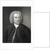 Portrait of Johann Sebastian Bach, German composer by Elias Gottleib (after) Haussmann