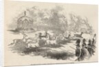 The Deer Shooting at Gotha: Deer breaking through the Chasseurs and Keepers by English School