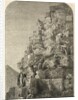Ascent of the Great Pyramid, engraved from a photograph by English School