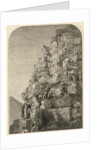 Ascent of the Great Pyramid, engraved from a photograph by English School