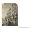 Ascent of the Great Pyramid, engraved from a photograph by English School