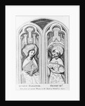 Queen Eleanor and Henry III, taken from an ancient window in the Church of Boxhill, Sussex by School English