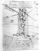 Vertically standing bird's-winged flying machine, fol. 80r from Paris Manuscript B, 1488-90 by Leonardo da Vinci