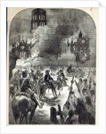 The burning of Old St. Paul's, 1666 by English School