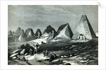 Pyramids of Meroe, on the Nile by English School