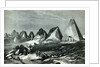 Pyramids of Meroe, on the Nile by English School