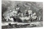 The Vanguard, under Sir William Winter, engaging the Spanish Armada by Oswald Walters Brierly