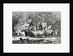 The Vanguard, under Sir William Winter, engaging the Spanish Armada by Oswald Walters Brierly