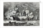 The Vanguard, under Sir William Winter, engaging the Spanish Armada by Oswald Walters Brierly