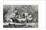 The Vanguard, under Sir William Winter, engaging the Spanish Armada by Oswald Walters Brierly