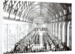 Garter Feast in St. George's Hall, Windsor, in the time of Charles II, 1672 by Wenceslaus Hollar