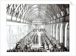 Garter Feast in St. George's Hall, Windsor, in the time of Charles II, 1672 by Wenceslaus Hollar
