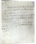 Letter from George Frederick Handel dated February 24th 1750 by George Frederick Handel