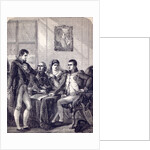 Ferdinand of Spain resigning his crown at the dictation of the Emperor Napoleon by English School