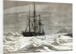 The North Pole Expedition: The Alert nipped by the ice against the shore off Cape Beechy by English School