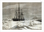 The North Pole Expedition: The Alert nipped by the ice against the shore off Cape Beechy by English School