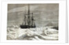 The North Pole Expedition: The Alert nipped by the ice against the shore off Cape Beechy by English School