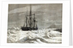 The North Pole Expedition: The Alert nipped by the ice against the shore off Cape Beechy by English School