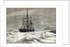 The North Pole Expedition: The Alert nipped by the ice against the shore off Cape Beechy by English School