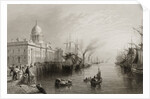 The Custom House, Dublin by William Henry (after) Bartlett