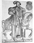 King Henry VIII on horseback by English School