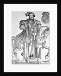 King Henry VIII on horseback by English School