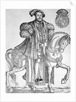 King Henry VIII on horseback by English School