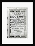 Poster advertising Cruft's Dog Show at the Royal Agricultural Hall in Islington, London in 1891 by English School