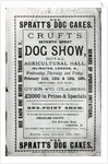 Poster advertising Cruft's Dog Show at the Royal Agricultural Hall in Islington, London in 1891 by English School