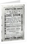 Poster advertising Cruft's Dog Show at the Royal Agricultural Hall in Islington, London in 1891 by English School