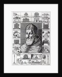 Pope Sixtus V, surrounded by the churches, buildings and monuments built or restored during his pontificate by Italian School