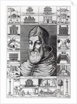 Pope Sixtus V, surrounded by the churches, buildings and monuments built or restored during his pontificate by Italian School