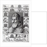 Pope Sixtus V, surrounded by the churches, buildings and monuments built or restored during his pontificate by Italian School