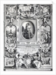 Pope Clement VIII, surrounded by scenes from his life by Francesco Villamena