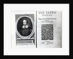 Portrait of Edmund Spenser and the frontispiece to his poem 'The Faerie Queene' , originally published in 1590 by George Vertue